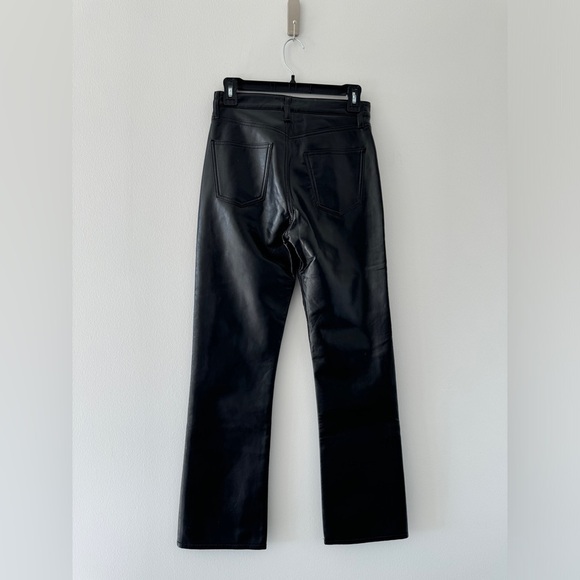 AGOLDE Recycled Leather Black Pants 24 - Picture 9 of 9